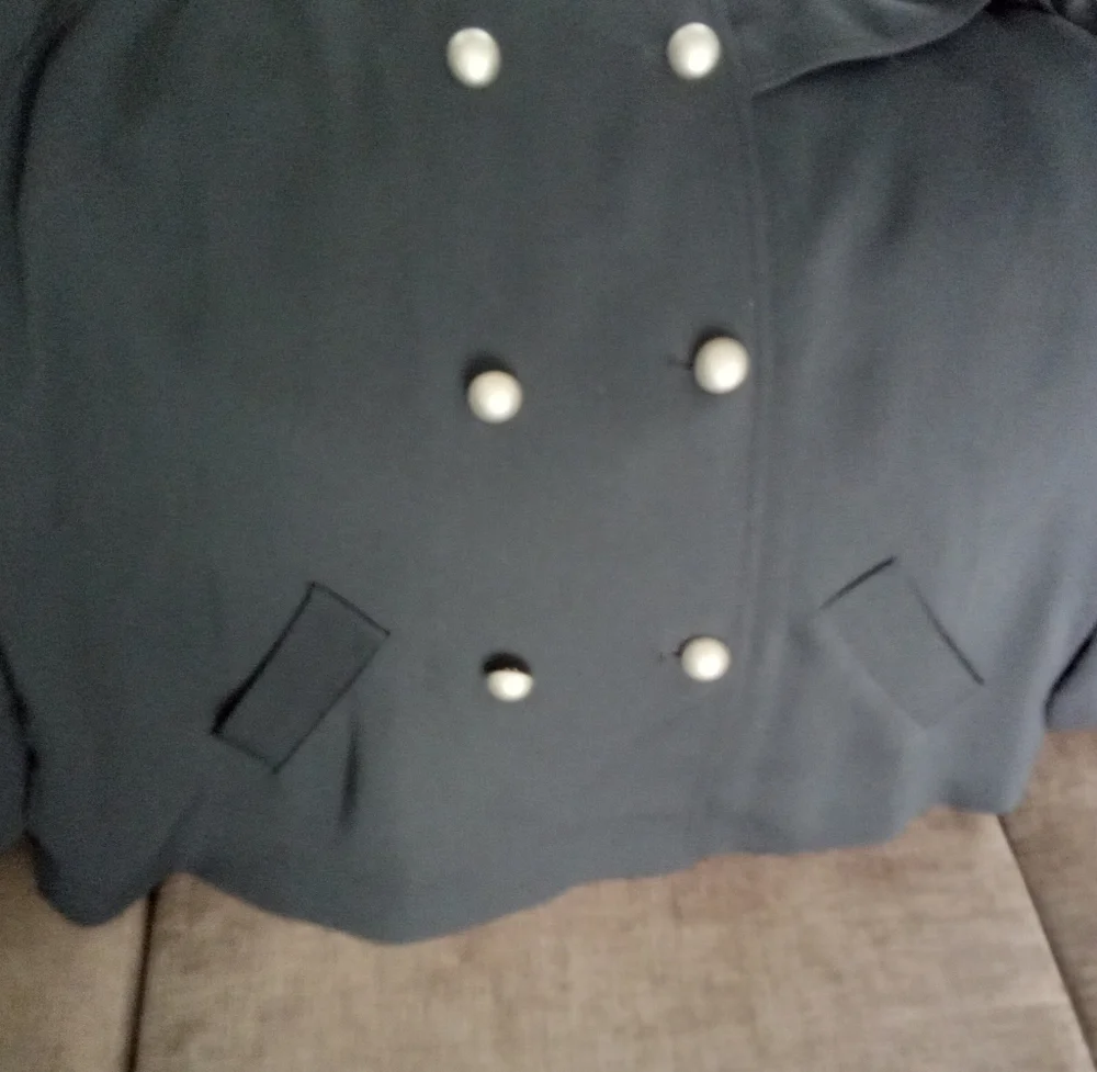 Votre Nom Black Pea Jacket 12/14 - Picture 10 of 11
